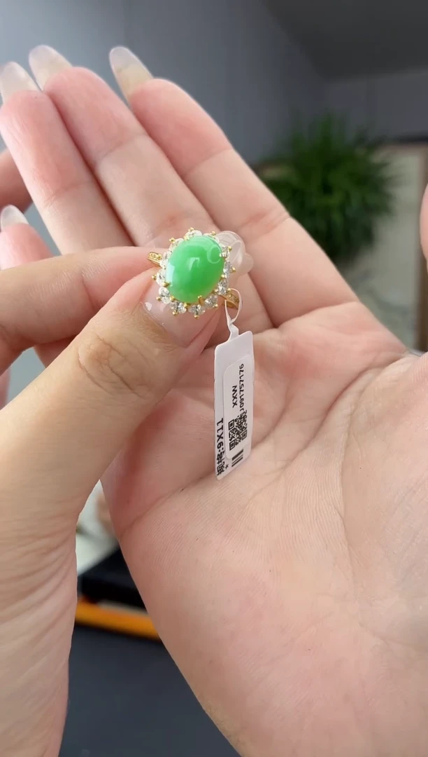 银S925镶嵌戒指翡翠1111111111