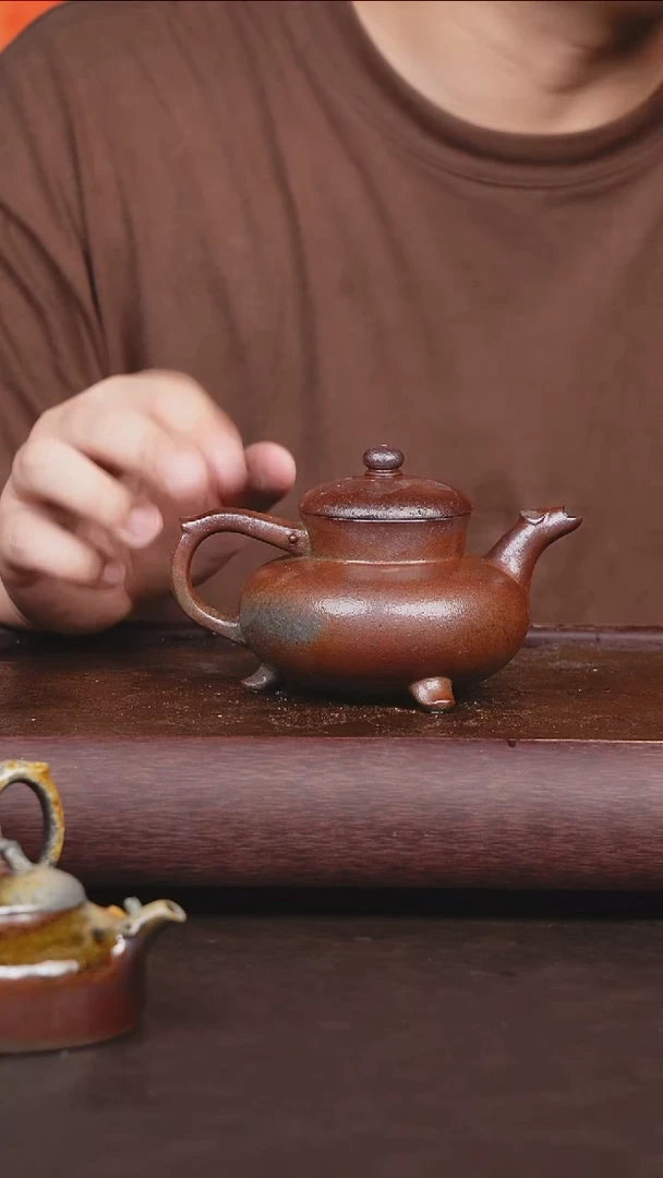 茶壶紫砂柴烧 壶