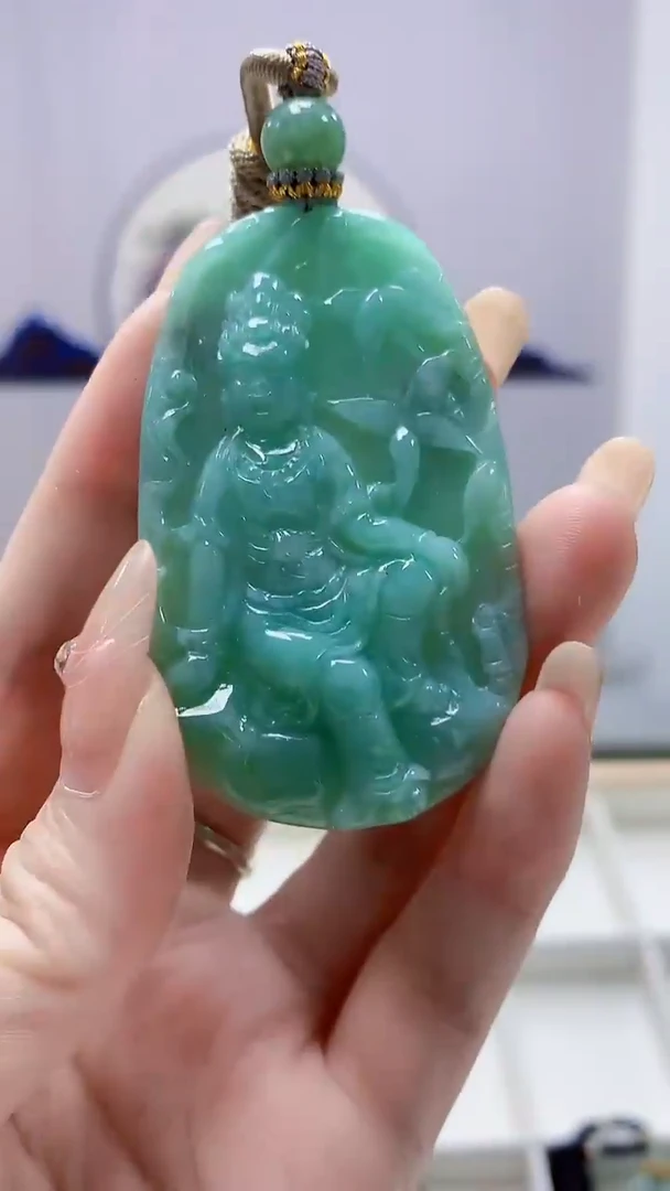 未镶嵌定制翡翠5028DD-毛货挂件137