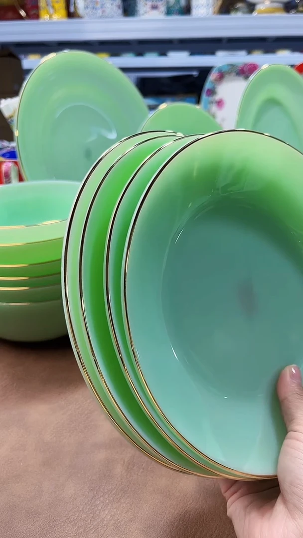 玉瓷 8英寸深盘4个景德镇陶瓷