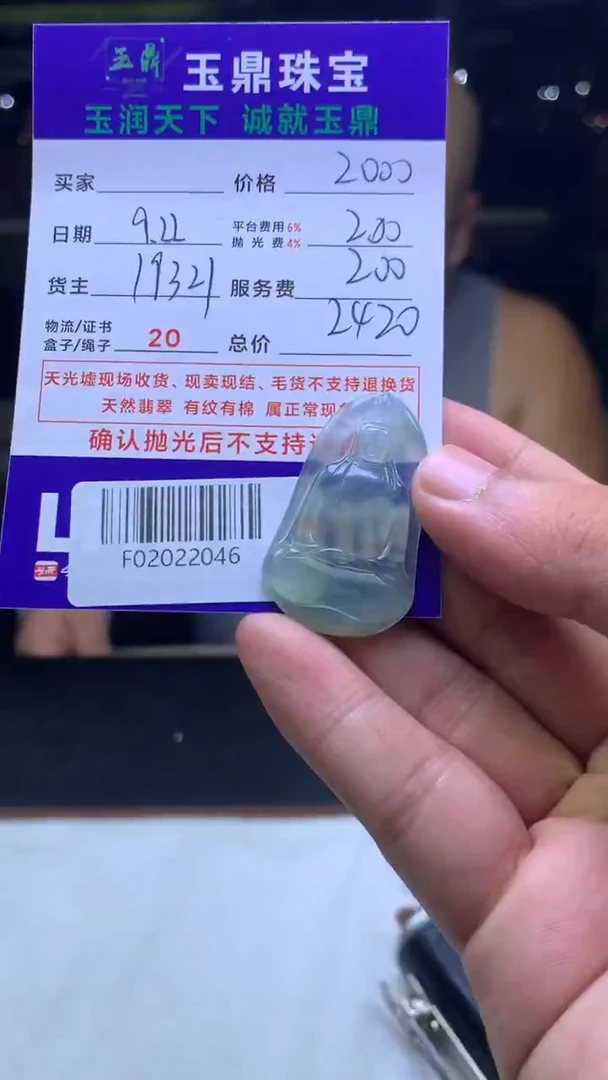 未镶嵌定制翡翠豆*菜F02022046