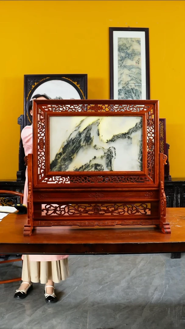 石材天然大理石画摆件