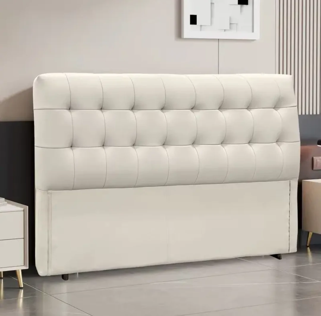 新款轻奢实木软包床头板独立北欧出租房榻榻米双人床床头垫靠背