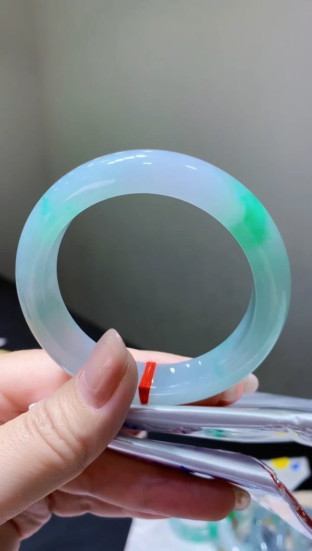 未镶嵌手镯翡翠q4天然缅甸翡翠A货55.2正圈总价10万定金1万拆单