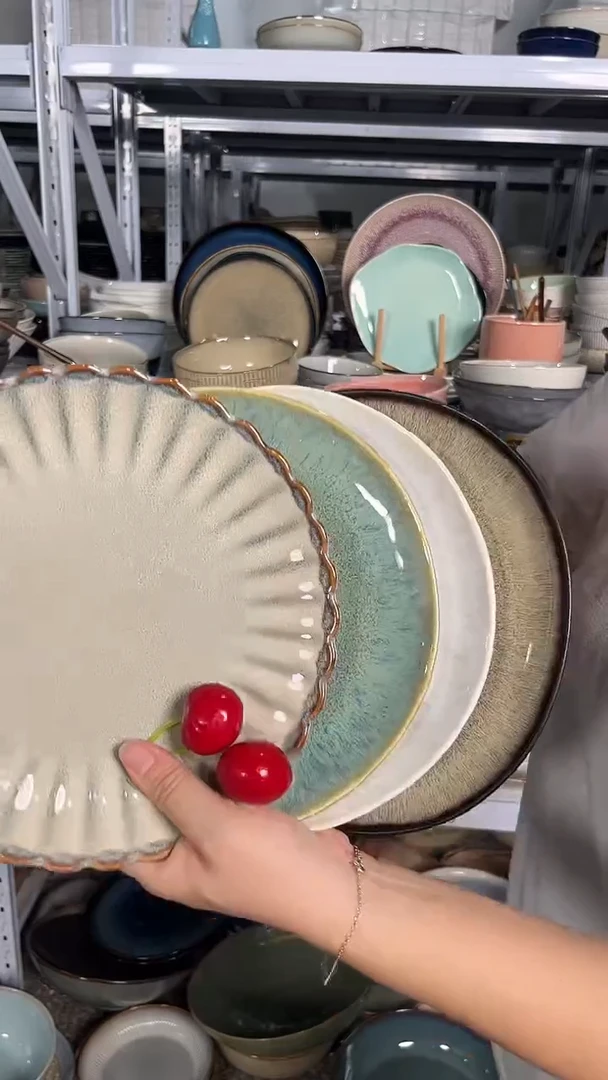 陶瓷外贸尾货瑕疵满20包邮X4 小盘组合