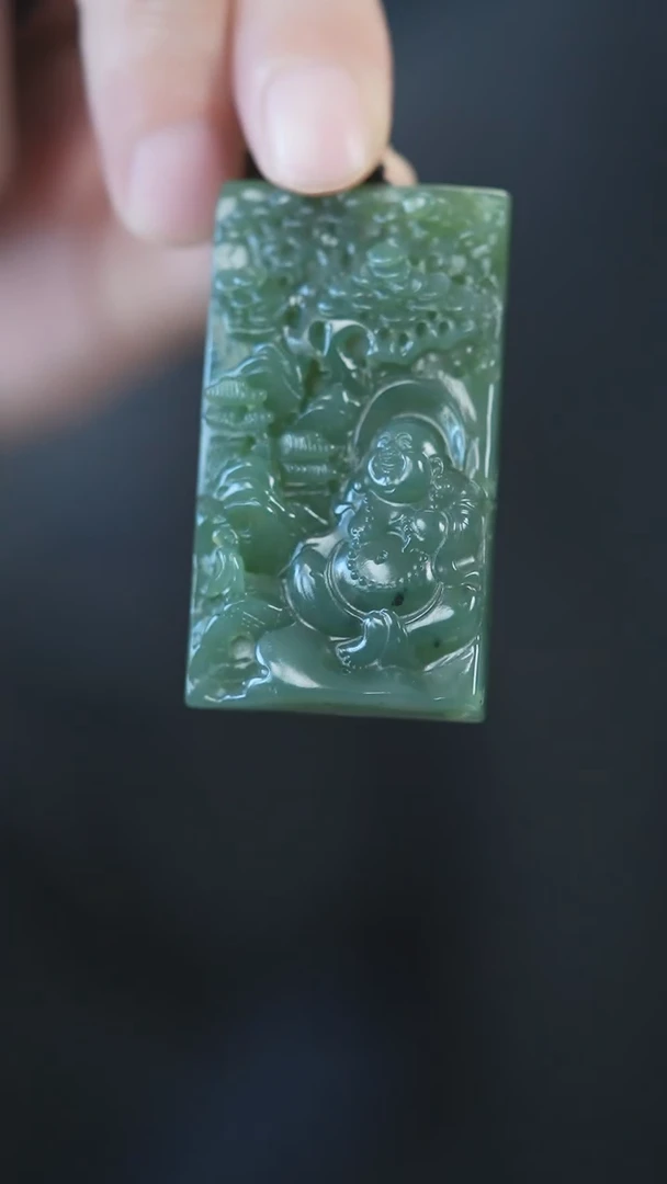 颈饰未镶嵌和田玉（碧玉）佛公