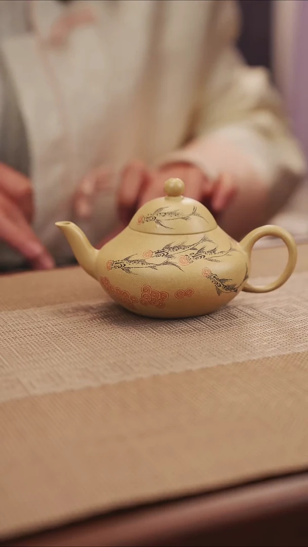 原矿本绿风生水起紫砂壶40