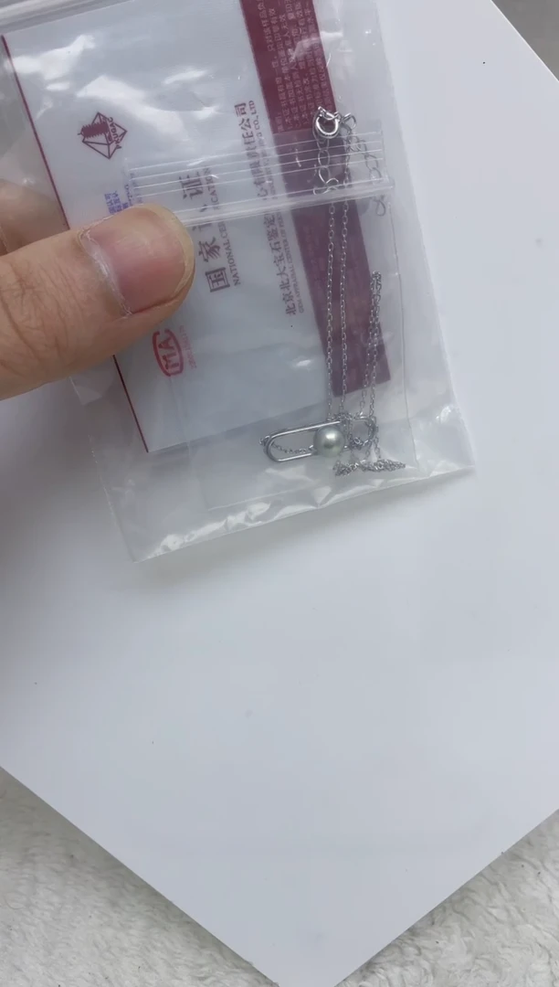 颈饰银S925镶嵌海水珍珠