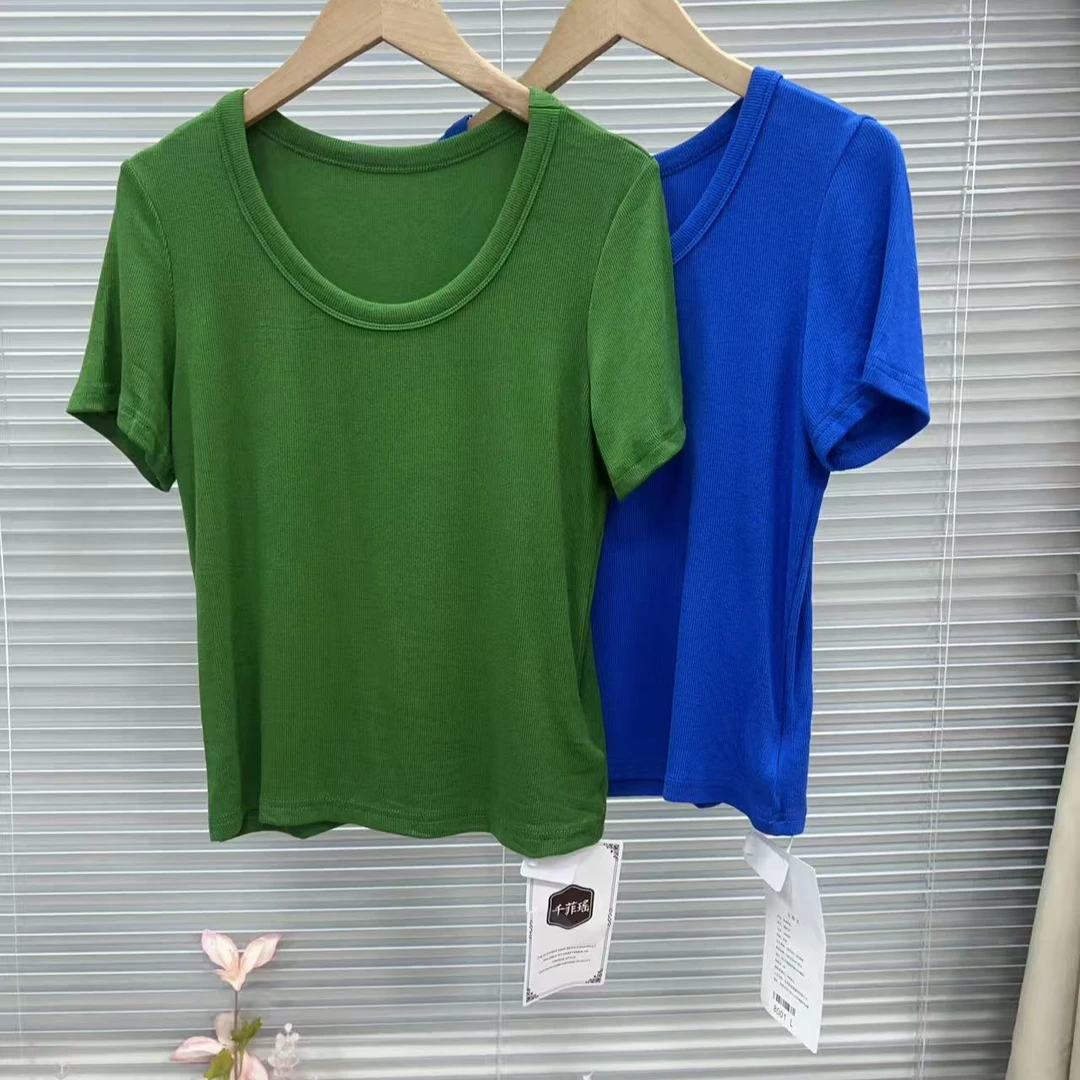 6025【凡家衣橱】韩系简约百搭短袖T恤夏季时尚新款修身显瘦上衣