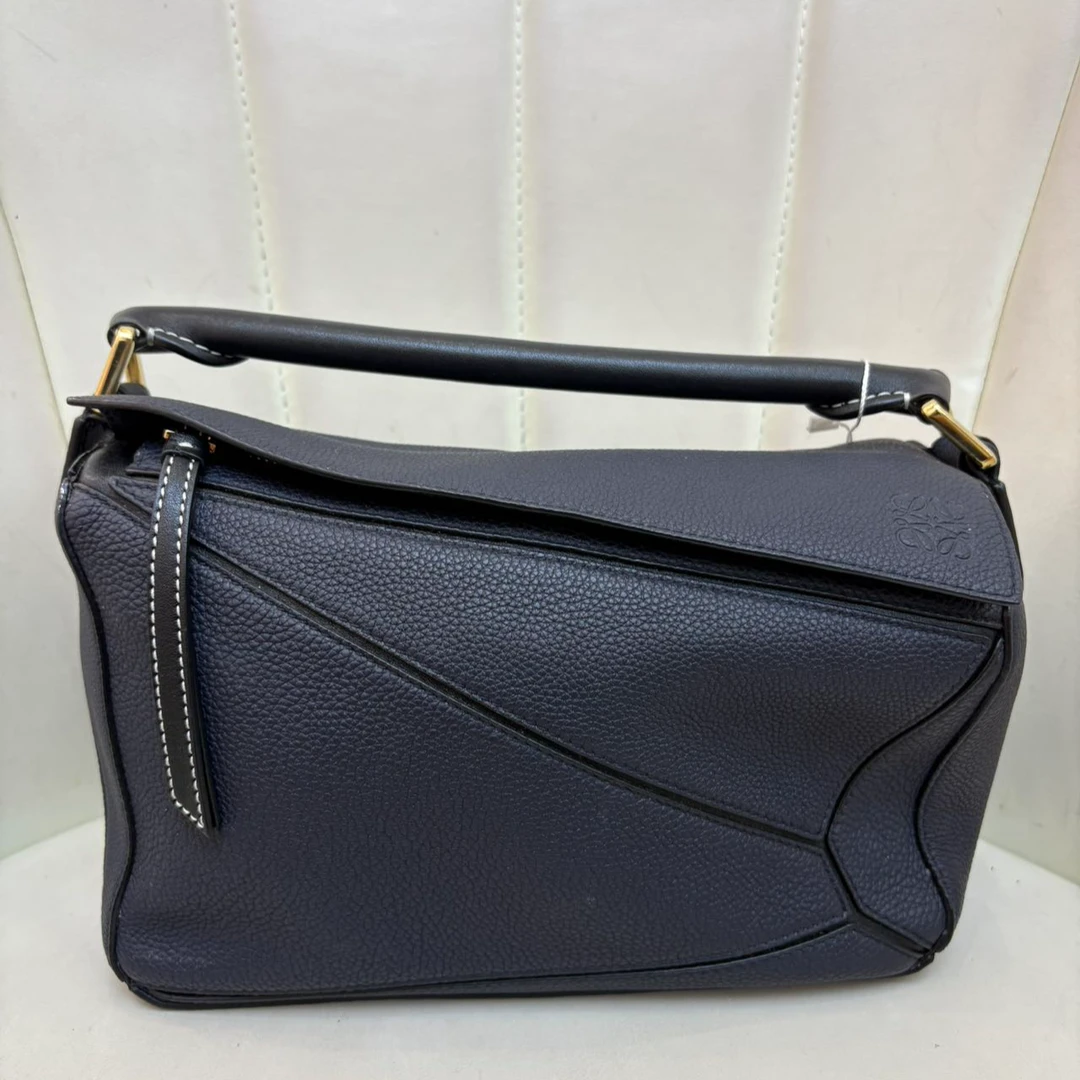 99新 LOEWE/罗意威 罗意威小号puzzle手提包 nagram藏蓝色