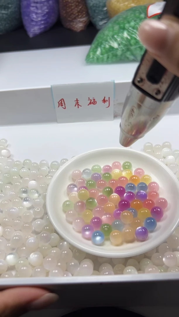 未镶嵌颈饰玛瑙/玉髓w1915血沉宝阳珠流光彩虹10mm*20颗