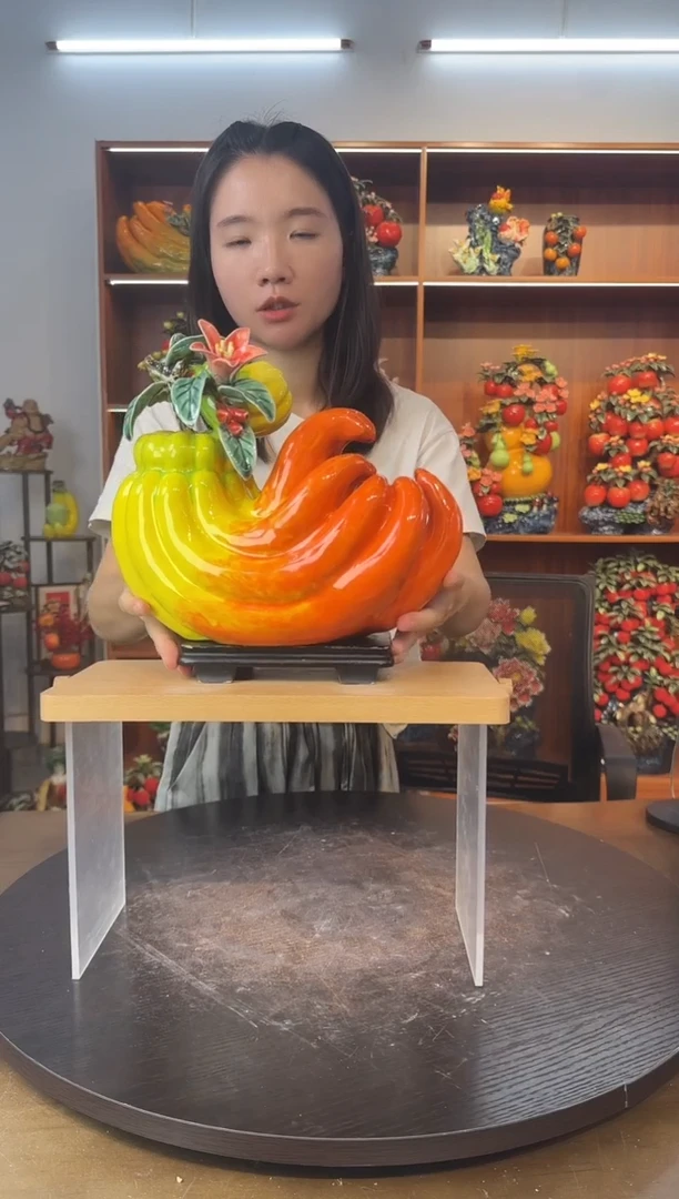 陶瓷得心应手佛手摆件