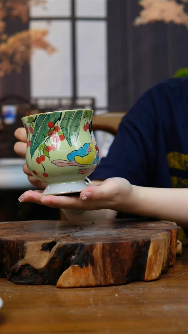 杯子937景德镇老陶泥高脚杯