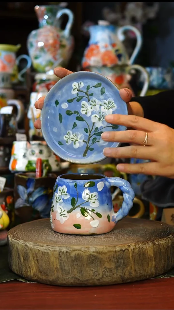 陶瓷155景德镇手工手绘釉下彩