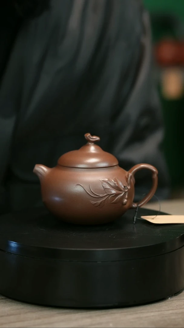 茶壶紫砂s*nH2416赵信军底槽青贴叶茄瓜