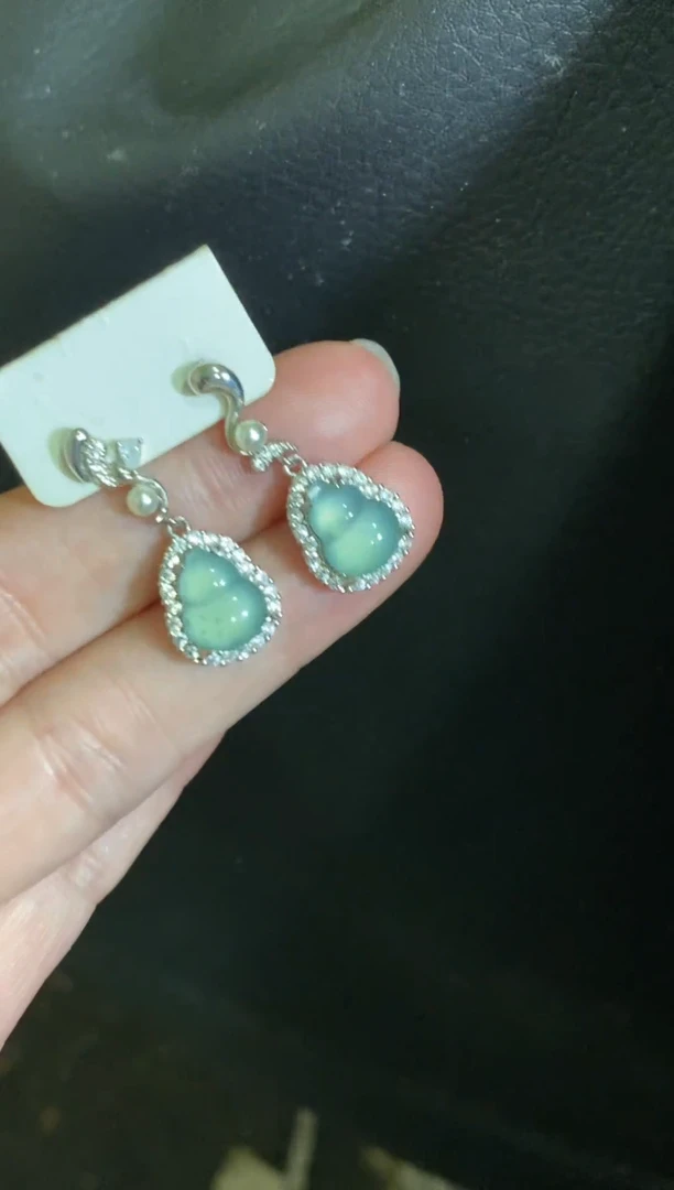 未镶嵌翡翠耳饰天然A货翡翠 假一罚四