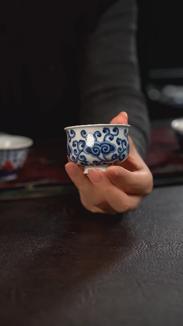 研山琢器灵芝大炉式杯