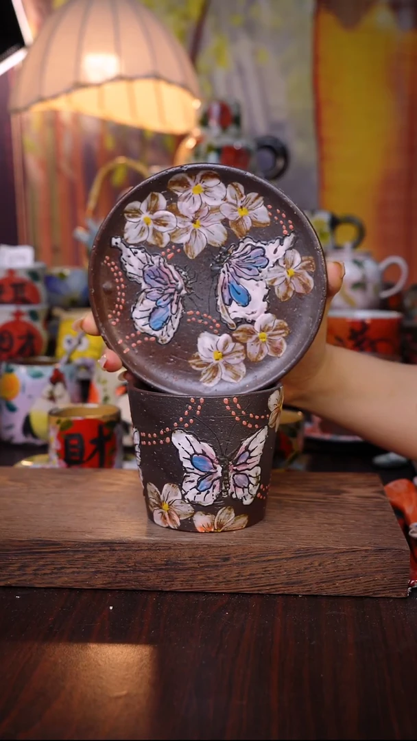 杯子泥垚手作 景德镇手工手绘陶瓷器物
