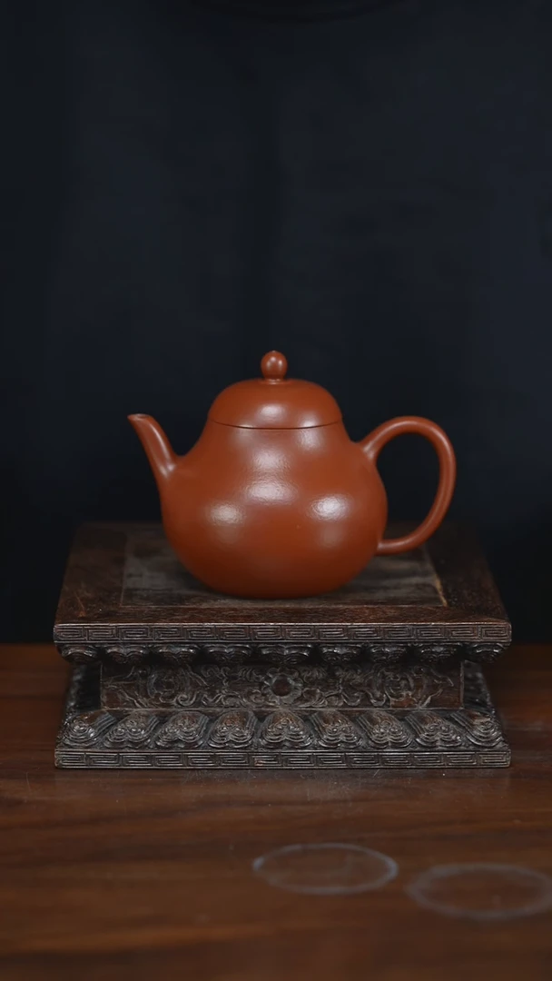 【闪购商品】紫砂茶壶梨形  朱泥 虎兰仙