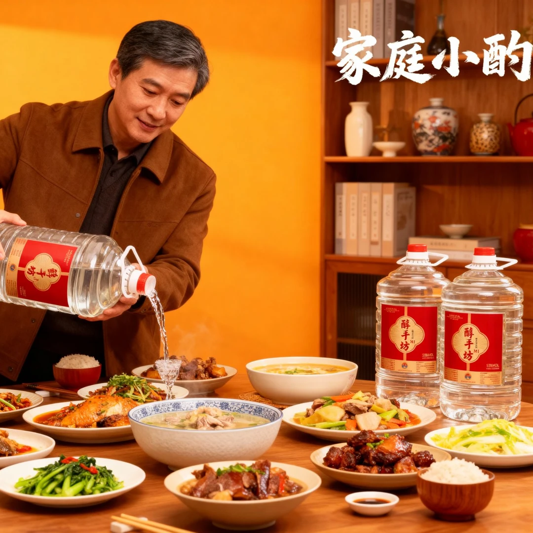 醇手坊纯良食酱香型白酒桶装散酒泡酒优级原浆53度53%Vol5000