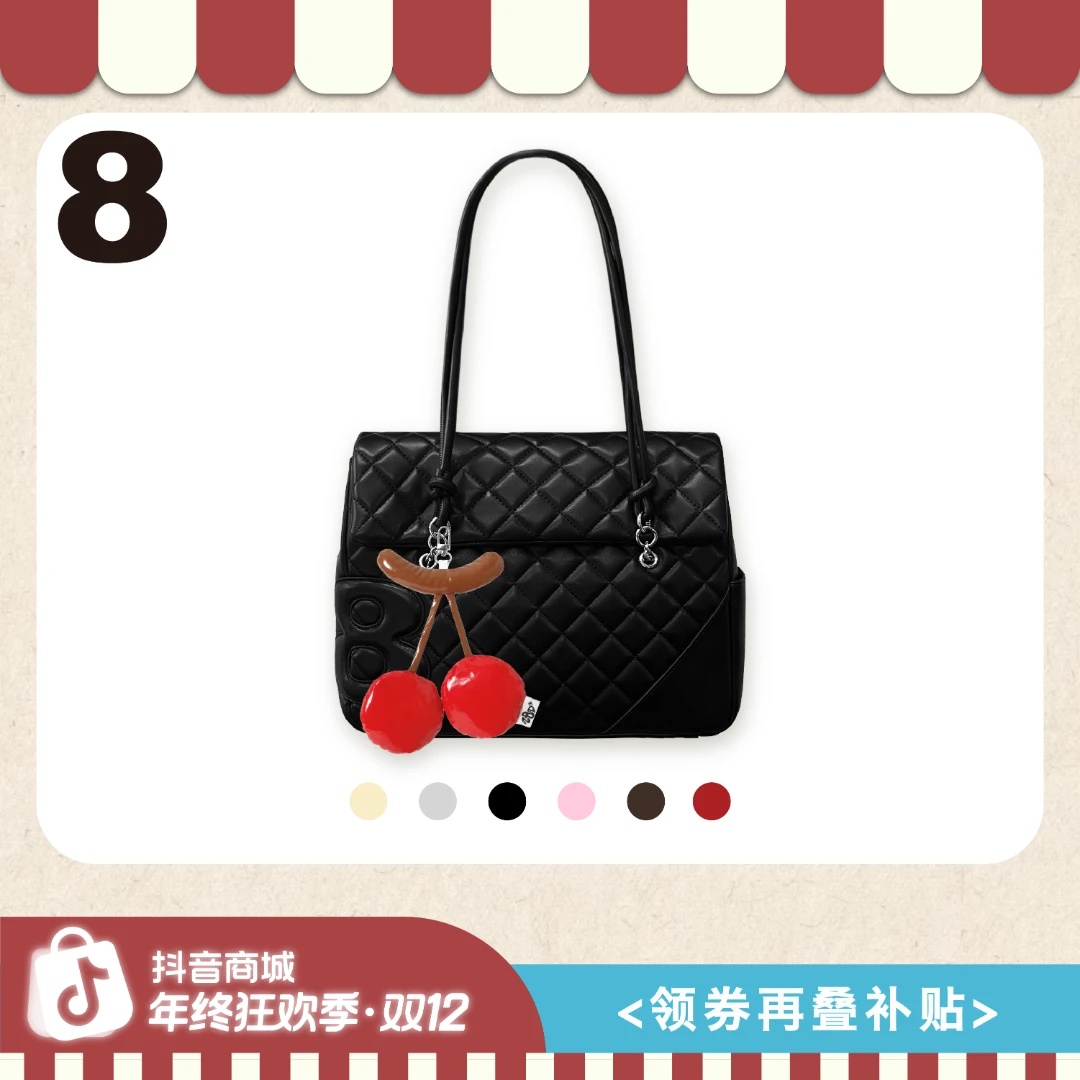 【直播专享·明星同款】2801“XXL机场大托特” 康鹏菱格纹 书包双肩包