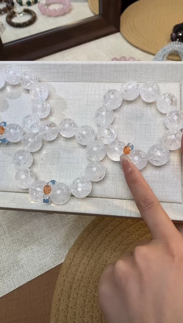 合金手链水晶《星河灿烂》白阿塞水晶设计款手串18-19mm多样性发一