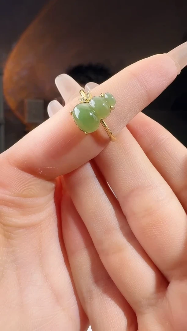 银S925镶嵌戒指和田玉戒指