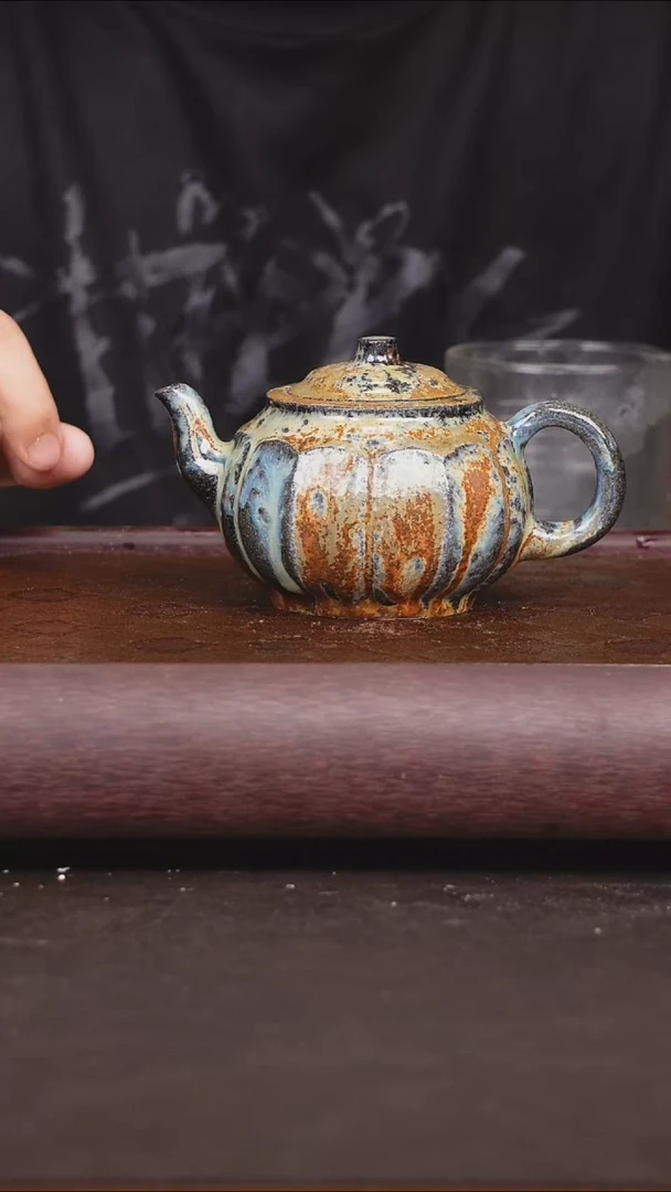 茶壶紫砂阿*混柴烧 窑宝