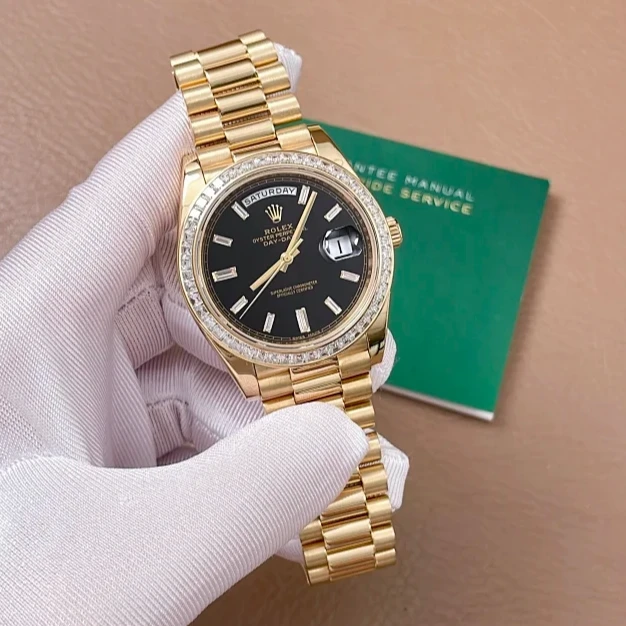 95新 Rolex/劳力士 礼尚往来228398卡18年T钻黑冰糖1P4R3