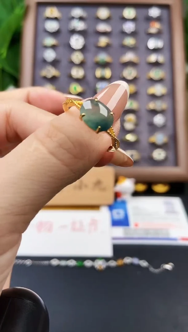 银S925镶嵌戒指翡翠21
