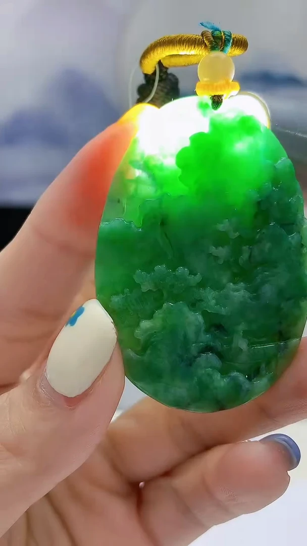 定制翡翠未镶嵌5145lr-毛货挂件75