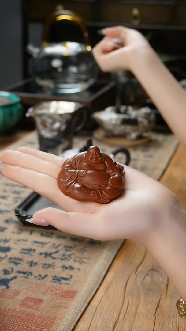 【闪购商品】福器艺术紫砂弥勒佛摆件