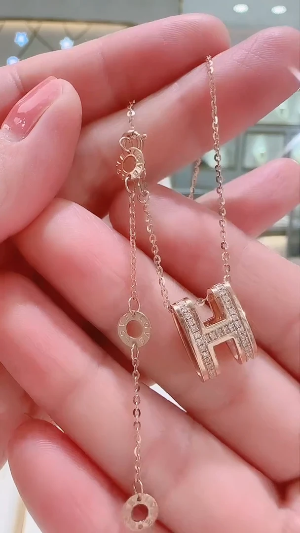 【闪购商品】钻石套链18K金镶嵌套链