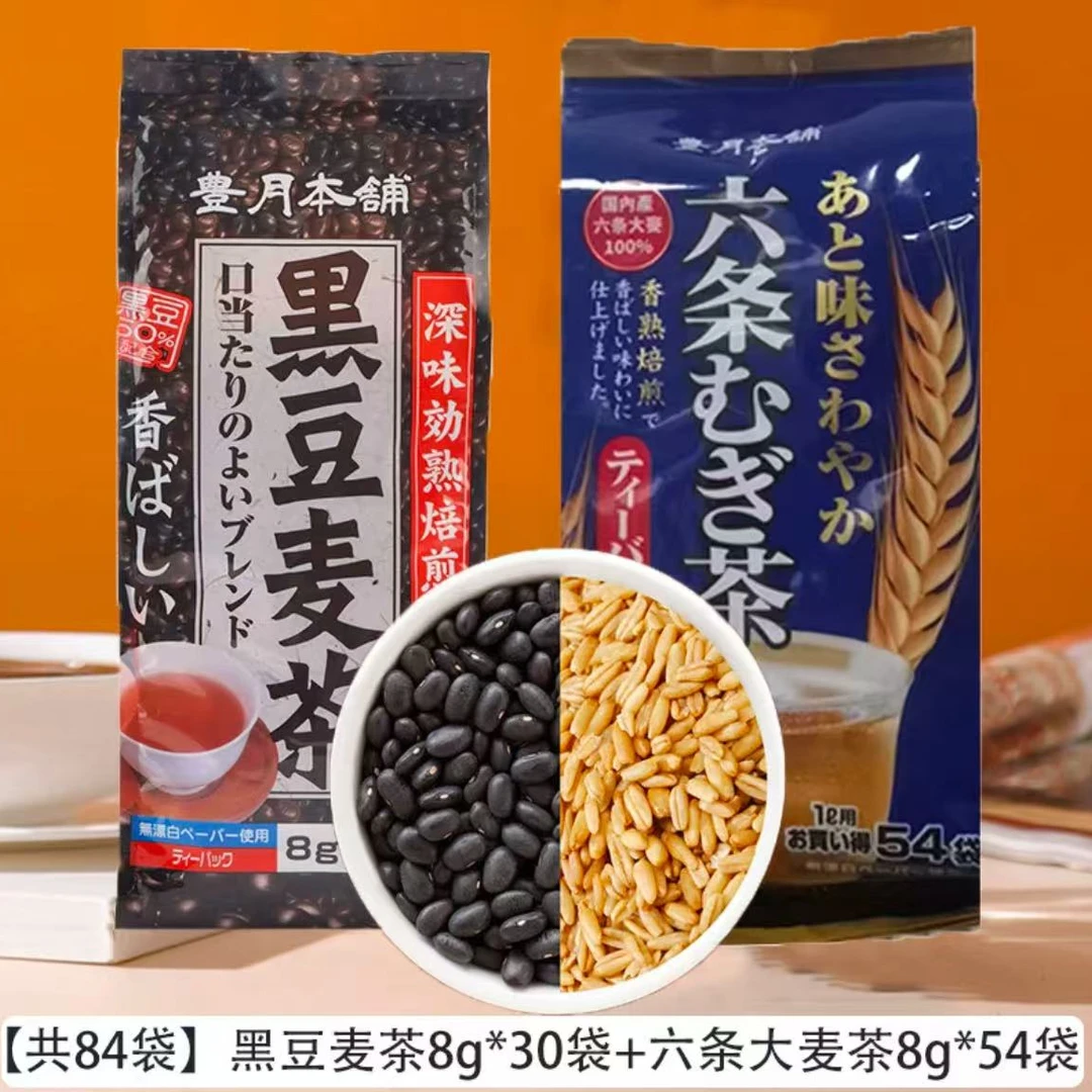 【25年7月20日】进口 丰月本铺 大麦茶包432g+黑豆麦茶茶包240g