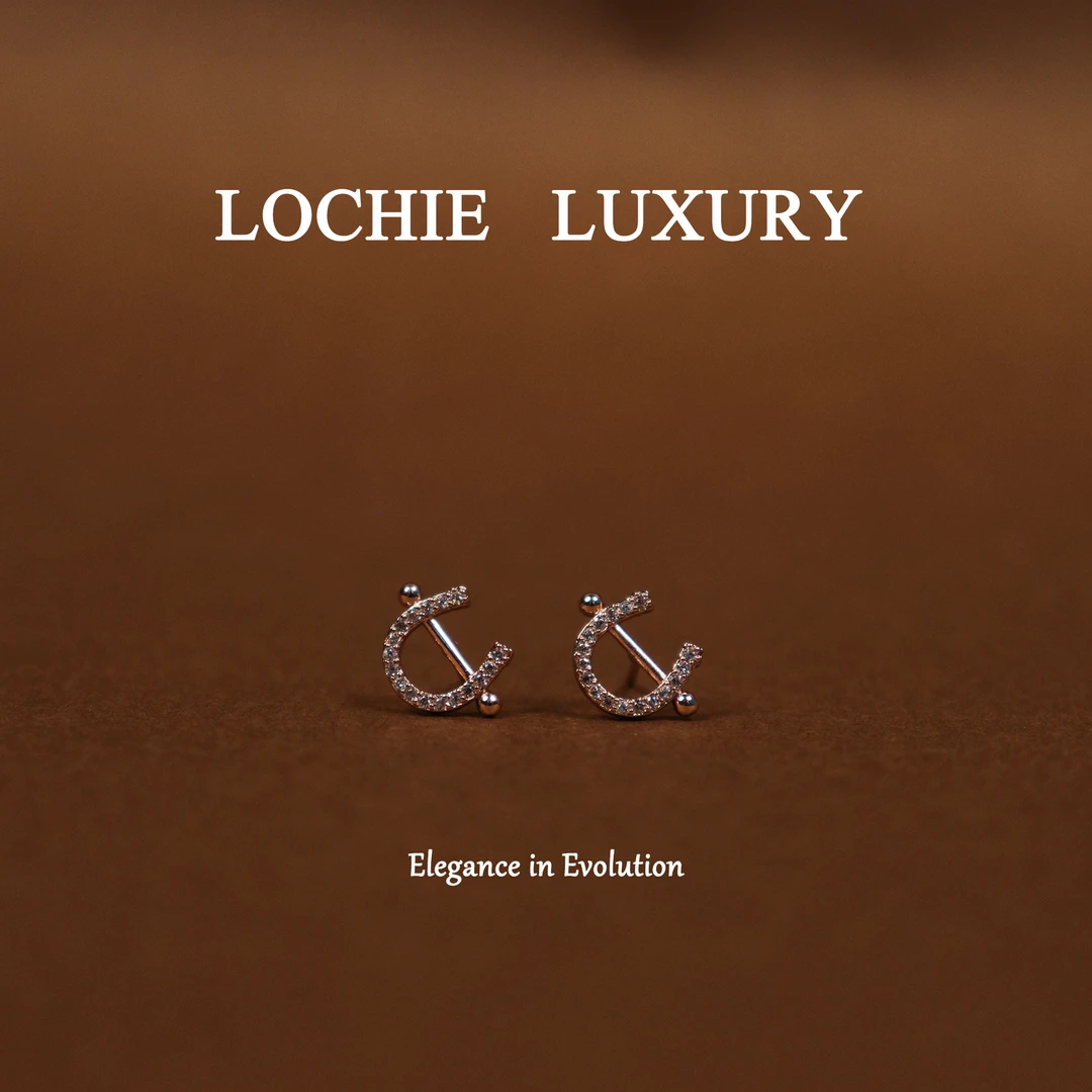 黄铜锆石耳饰 【马蹄哒哒】L406法式浪漫复古轻奢精致小巧马蹄耳钉