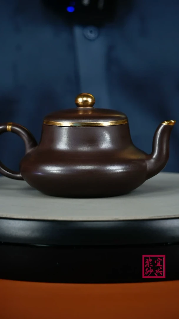 茶壶紫砂李传容赤龙血砂描金君德200CC