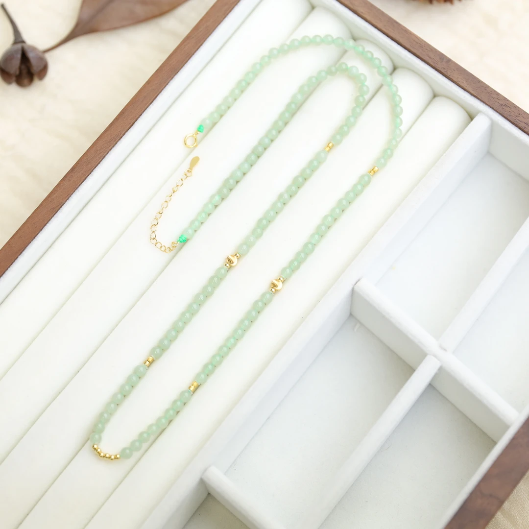 【云边】晴水和田玉 925银配饰 项链（多样性发货）