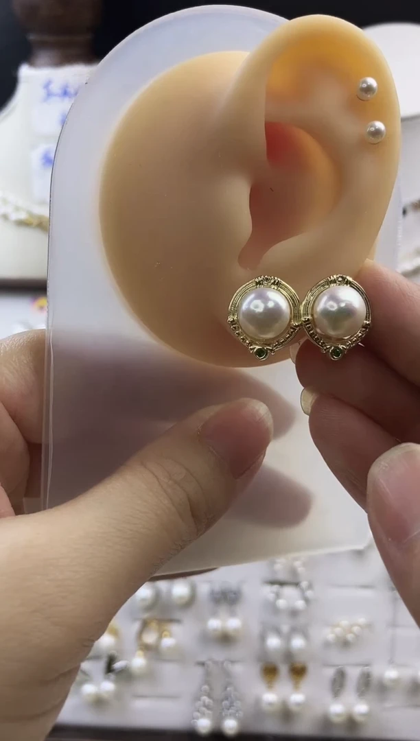合金耳饰淡水珍珠54