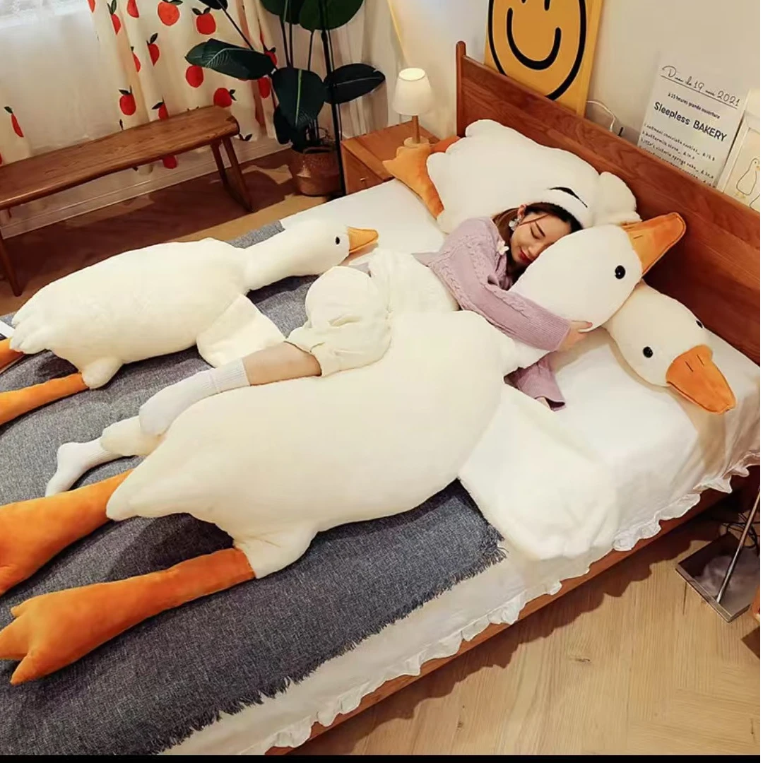 160cm大白鹅抱枕毛绒玩具抱睡公仔娃娃生日礼物睡觉床上女生