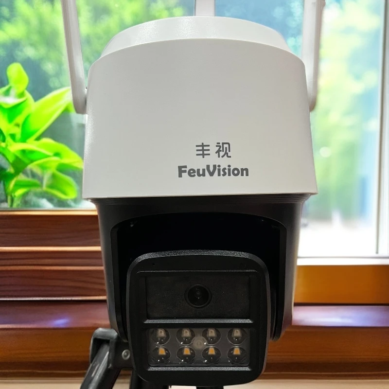 大华丰视500万远程云台旋转警戒对讲球机终身免流量+64G卡+电源盒