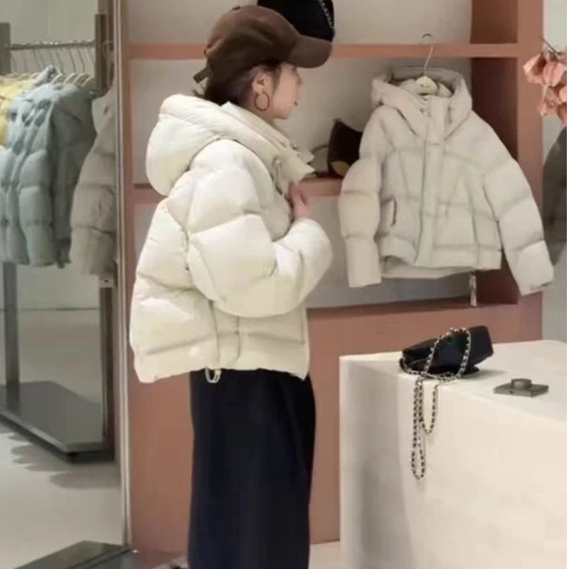 （柚子同款）SQ冬季韩版时尚加厚小个子连帽羽绒服短款051