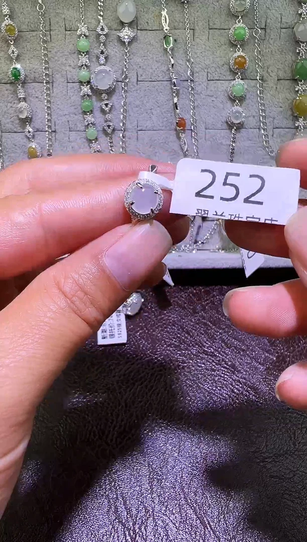 银S925镶嵌戒指翡翠戒指