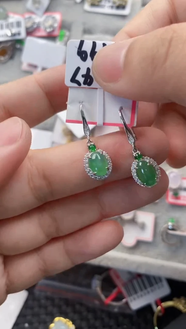 银S925镶嵌戒指翡翠333   7