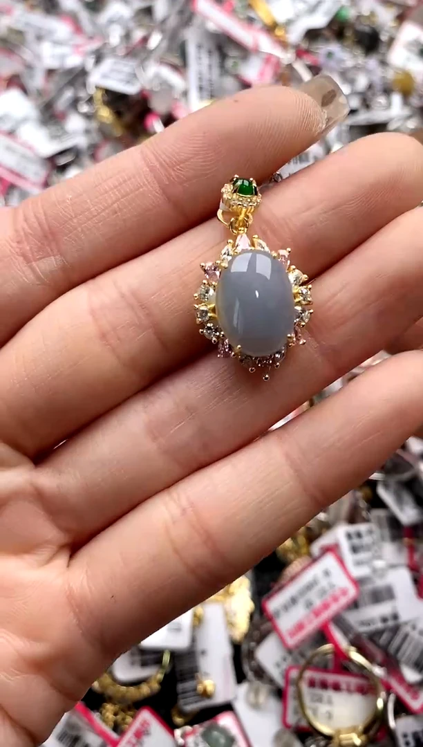 【闪购商品】翡翠戒指银S925镶嵌5555555    5