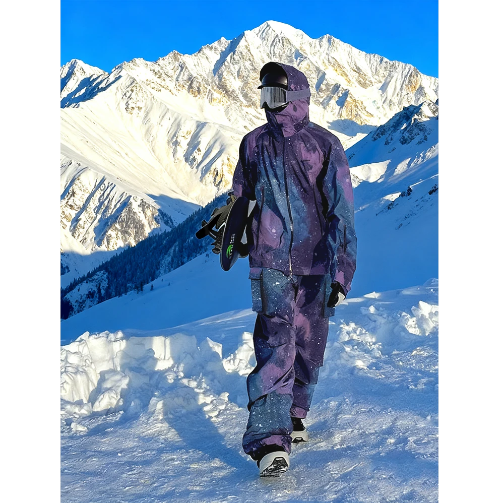 临典星空滑雪服套装女2025冬季新款防风加厚保暖单板高颜值雪服男
