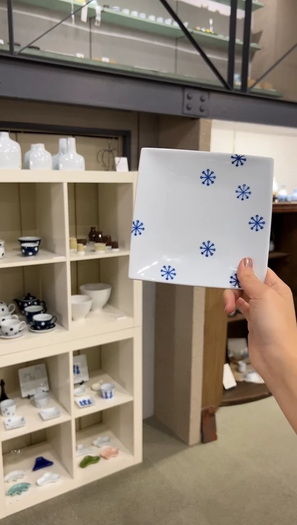 瓷雪花小方碟雪花小方碟