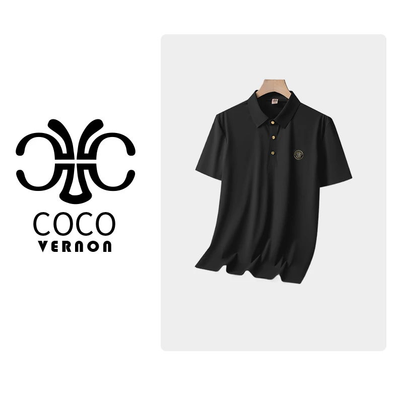 英國巴家夏季男士百搭修身时尚薄款短袖冰丝透气商务翻领POLO衫