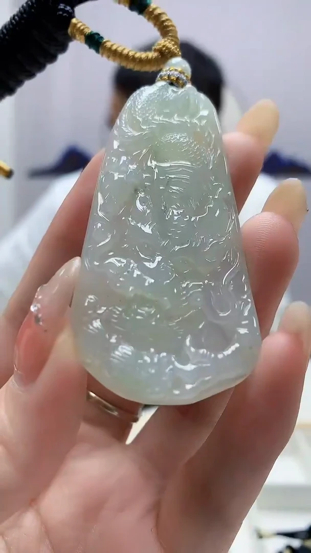 定制翡翠未镶嵌4898DD-毛货挂件97