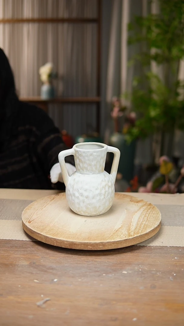 【闪购商品】陶瓷 花器陶瓷花瓶手捏瓶008瑕疵