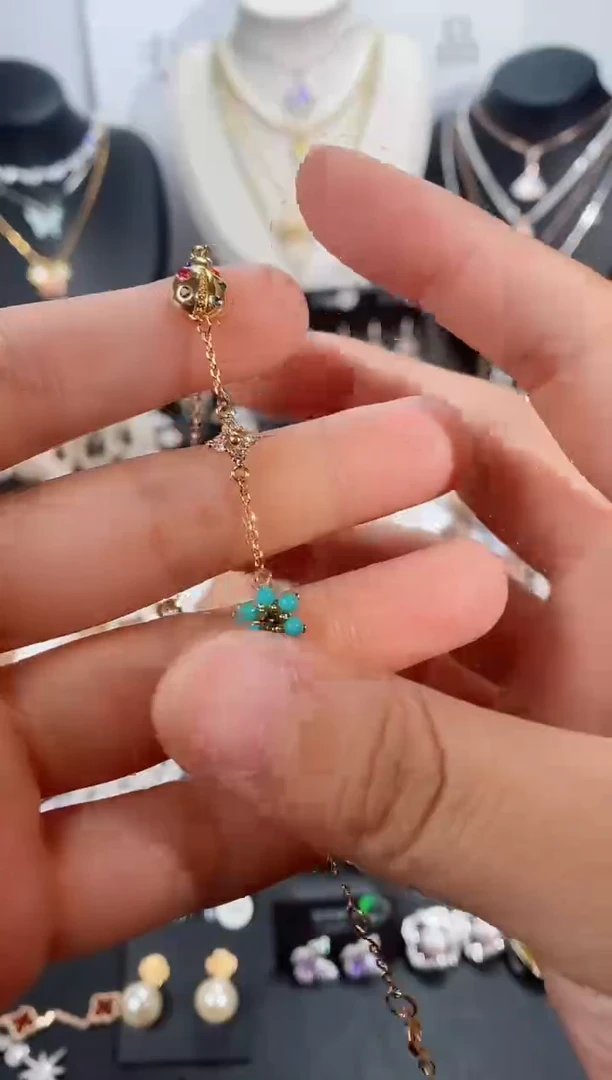 铜合金无925银手链7031